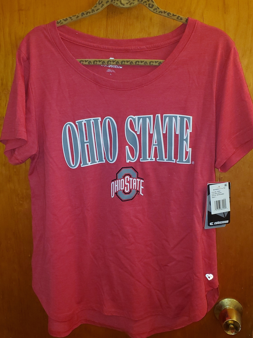 Women's Ohio State Pink Crewneck Tee